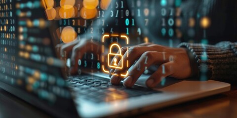 Aufkleber - In the Realm of Digital Safeguarding: A Cybersecurity Expert Codes to Protect Data Against Virtual Threats, Generative AI