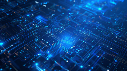 Wall Mural - blue tech background