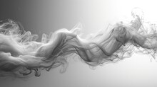  A Black And White Photo Of Smoke Coming Out Of The Back Of A Cell Phone Case On A Black And White Background.