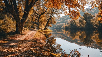 Sticker - autumn in the forest