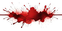 A Splatter Of Red Paint On A White Background,