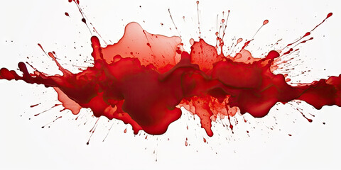 Wall Mural - a splatter of red paint on a white background,