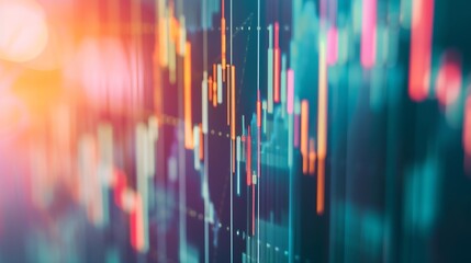 Poster - Stock market or forex trading graph and candlestick chart suitable for financial investment concept. Economy trends background for business idea and all art work design. Abstract finan : Generative AI