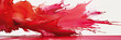 © Planetz - red paint on a white surface background,