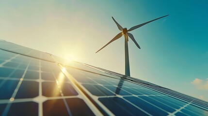 Solar panels and wind power generation equipment : Generative AI