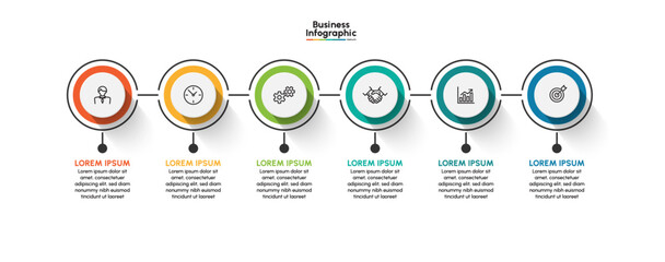 Wall Mural - Business infographic design background template Vector