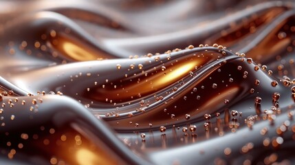 Wall Mural - Wallpaper abstract background liquid chocolate color.