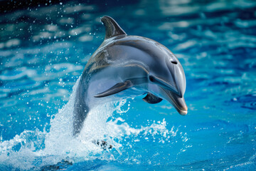 dolphin with a jump and a splash