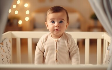 Sticker - child sitting on the bed