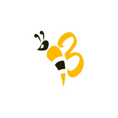 LETTER B BEE LOGO