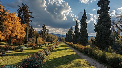 Canvas Print - autumn landscape in the mountains