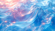 abstract water background with vibrant and iridescent waves, concept of dreamy summer time 