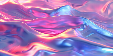 Abstract rainbow color wavy 3d silk cloth background, web page background, app background, high-tech sense