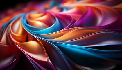 Poster - Abstract pattern of multi colored backdrop, futuristic design generated by AI