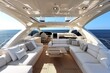 © MAX AI - Luxurious yacht interior, overlooking a clear blue ocean, embodying sophistication and high-end lifestyle. Generative AI