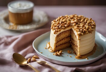 Wall Mural - most peanut Eid called Fitri's Peanut Cake cake ahead topping soughtafter AlFitr Idul special cake Eid sesame butter