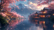 Beautiful_japanese_village_town_in_the_morning._buddhist 1 Generative AI
