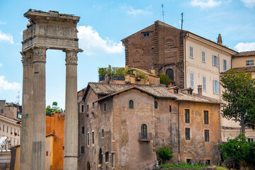 Sticker - Temples of Apollo Sosiano and Bellona - Rome - Italy