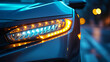 © Jammer Gene - Modern LED technology car head light in duo tone light.