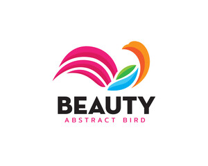 Wall Mural - simple color beauty bird logo icon symbol design template illustration inspiration