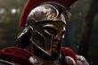 Spartan warrior with helmet