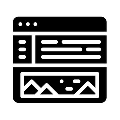 web development glyph icon