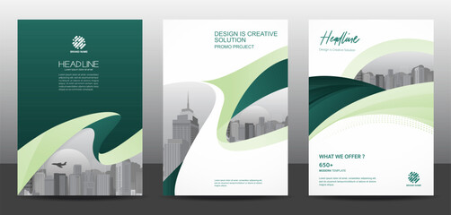 Wall Mural - Template vector design set for Brochure, AnnualReport, Corporate Presentation, Portfolio, Flyer, layout modern, posters collection Eps10