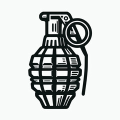 Wall Mural - hand grenade vector illustration isolated on background