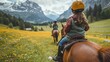 © sirisakboakaew - Children riding horses in the Alps Austria's horse farms are the place to be for a spring break with the family.