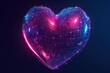 Neon valentine heart shape