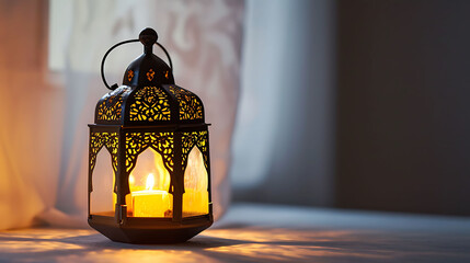 An Arabic lantern on white background