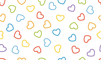 Wall Mural - seamless pattern with colorful hearts. valentines day vector pattern. seamless heart pattern. seamle
