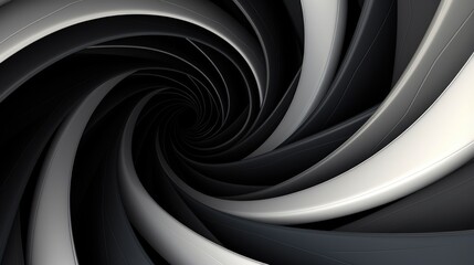Swirling Grayscale Spiral Design. Artistic grayscale spiral with a smooth gradient and depth.