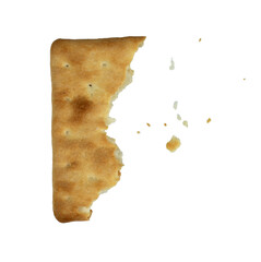 Wall Mural - sweet crackers bit isolated with crumbs