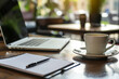 Laptop and Coffee Mug on Desk
