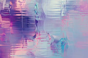 Wall Mural - Holographic glitch effect. Neon color palette. For advertising and design