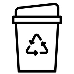 Canvas Print - recycle bin icon