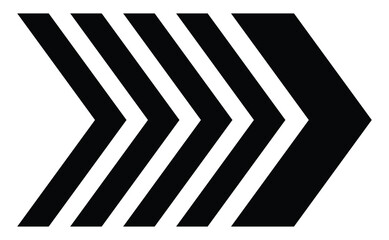 Wall Mural - arrow icons group. set of black arrows symbols with blend effect. chevron symbols. vector isolated o