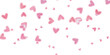 © IsaStock - Floating Hearts on Isolated Background. Valentine Banner. Pink Hearts Confetti