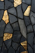 Black And Gold Textured Mosaic Abstract Background