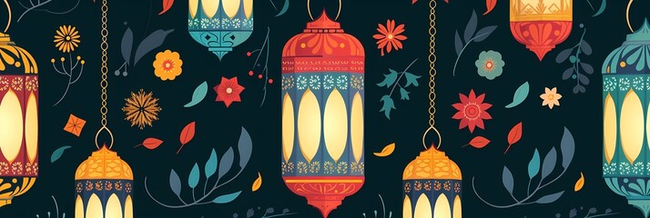 Wall Mural - Ramadan Kareem seamless pattern background