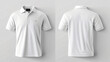 © stocker - A versatile white polo shirt mockup, perfect for showcasing your own designs. This blank canvas allows you to easily customize the front and back, making it ideal for branding and promotiona