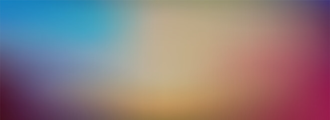 Leinwandbilder - Simple wide banner stunning abstract banner Blue hues pink orange gradients, creating a captivating composition