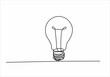 © amai line art - Continuous line drawing. Electric light bulb. Eco idea metaphor. Vector illustration