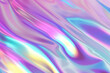 © Irina - Holographic Neon background ,Colorful psychedelic Abstract. Pastel color waves for Background