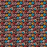 Fototapeta Paryż - delicious Donuts seamless pattern