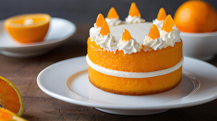 Cake with orange