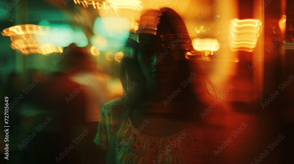 Invisible Walls: Amidst the hustle and bustle of the party, a woman ...