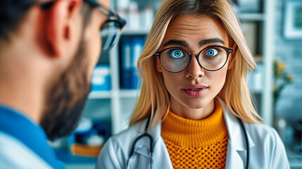 Female scientist working in a laboratory, conducting medical research and experiments in a health and science setting