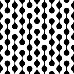 Wall Mural - morph seamless pattern. repeating connect shape. black connection element isolated on white backgrou